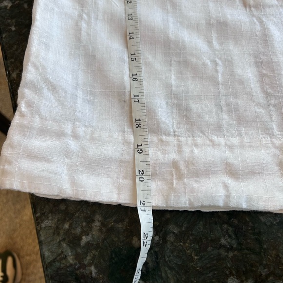 Banana Republic Laurel Linen Cotton Boxy Deep V Neck Top. Pure white. Coastal. S - Picture 13 of 13